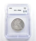 1862 Seated Liberty Half Dollar PR60 ICG *5630