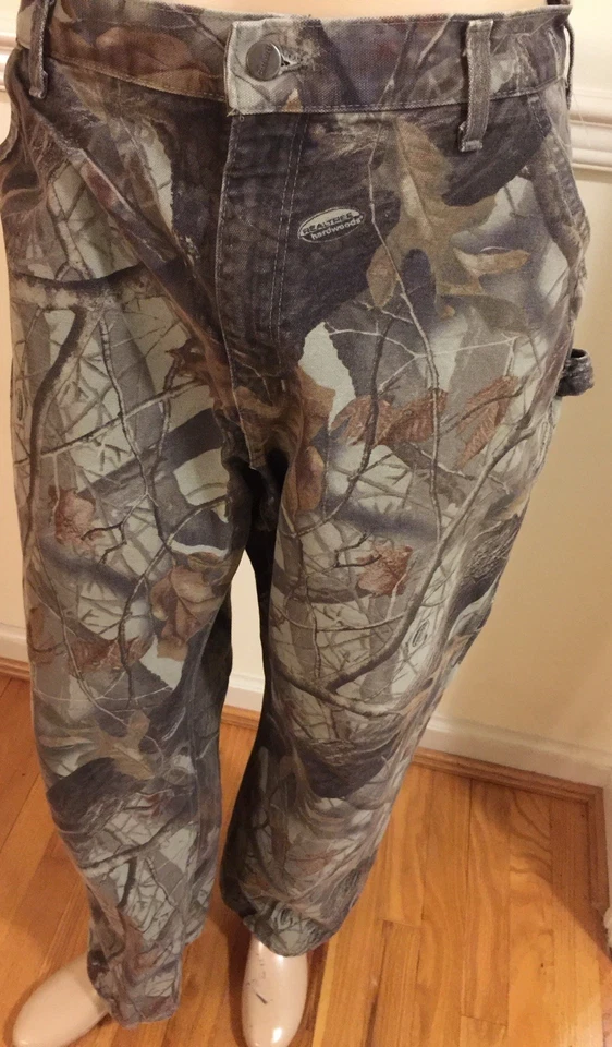 CARHARTT 38x30 Hombres B158 CMO Trabajo Camuflaje Realtree Pelele Camuflaje Foto 4 de 4