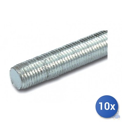 10 x BARRA FILETTATA 4.8 ZINCATA 16 MA H 100 CM