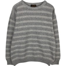 Used 80'S-90'S Eddie Bauer black tag striped pattern cotton knit sweater mad...