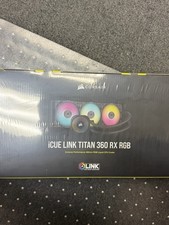 CORSAIR - iCUE LINK TITAN 360 RX Liquid CPU Cooler with RGB Lighting - Black