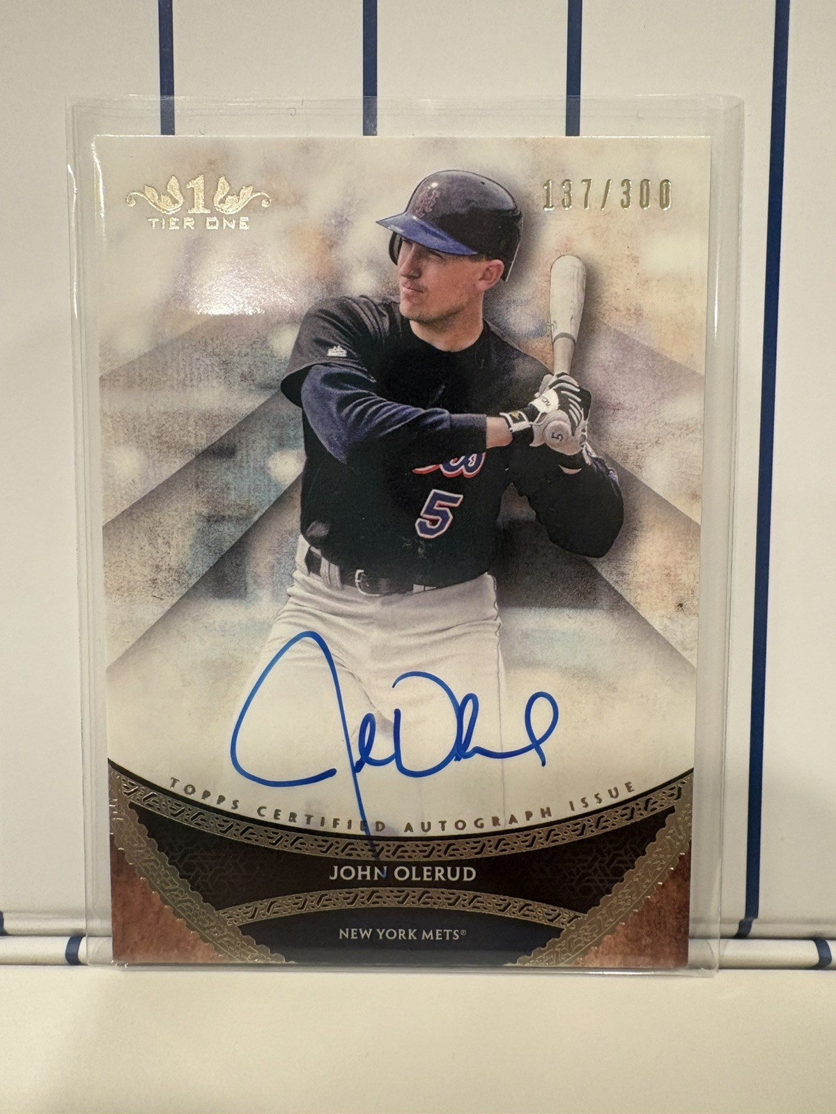 2017 Topps Tier One Prime Performers John Olerud Auto #PPA -JOE  #137/300 Mets 