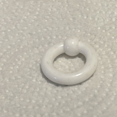 Men s Body Jewelry Captive Ring Acrylic 2ga White