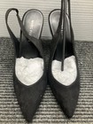 Marc Fisher Shoes Womens Size 8.5 Black Suede Slingback Pumps Heels Pointed Toe — photo 2