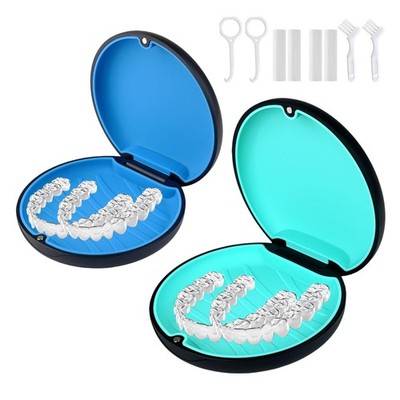 ACSKD 2 Pack Retainer Case Compatible with Invisalign,Portable Aligner Cases ...