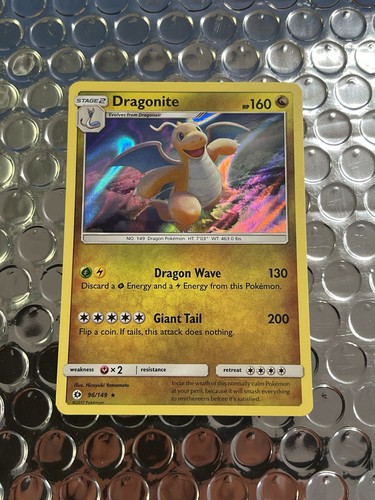 DRAGONITE HOLO RARE #96/149 Sun & Moon Pokemon Card near MINT + 💎 ********