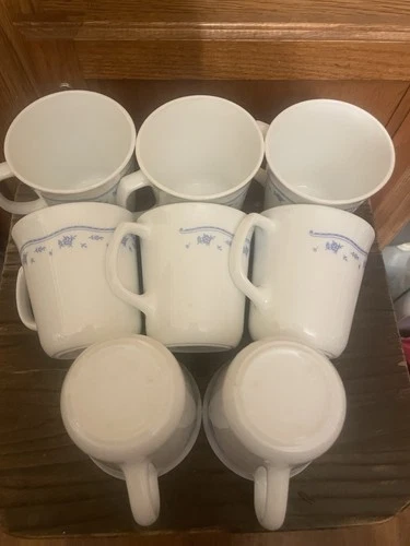 Vintage CorningWare Blue Cornflower Mugs Set of 8