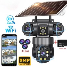 Solar Battery WiFi Wireless Security Camera Outdoor Pan Tilt Home Surveillance