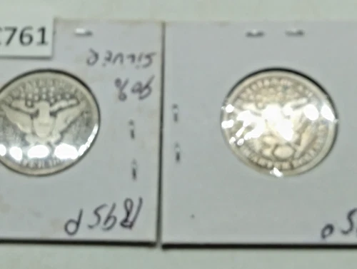 1895p & 1895o  Barber Quarters  over 100 years old V2 bb3  25c761