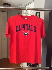Washington Capitals Red Embroidered Cotton Shirt Adult Large Fanatics