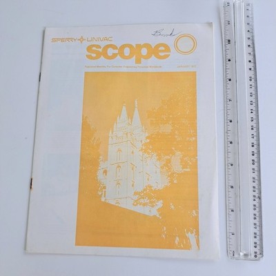 1977 Sperry Univac Scope Magazine January Vol 5 No 1 Vintage Computer