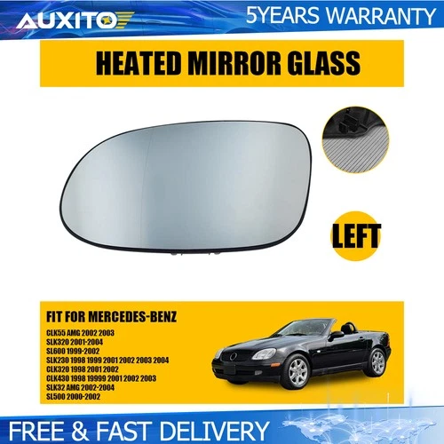 Rearview Mirror Glass w/Backing Heated Driver For Mercedes-Benz CLK320 CLK430 N