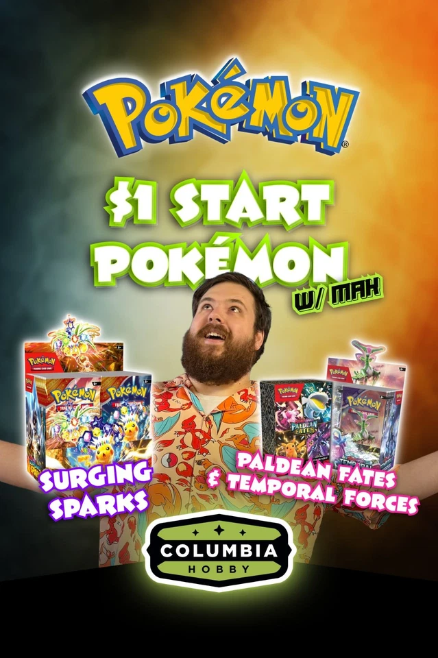 $1 Start Pokemon, Paldean Fates, Surging Sparks and More w/Mak
