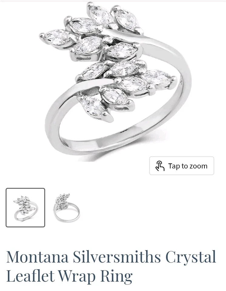 Anillo envolvente de folleto de cristal Montana Silversmiths Foto 3 de 4