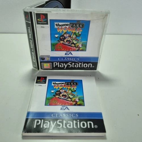 PS1 Theme Park World (COMPLETE) - Case Has Cracks - Damaged case + FREE POST
