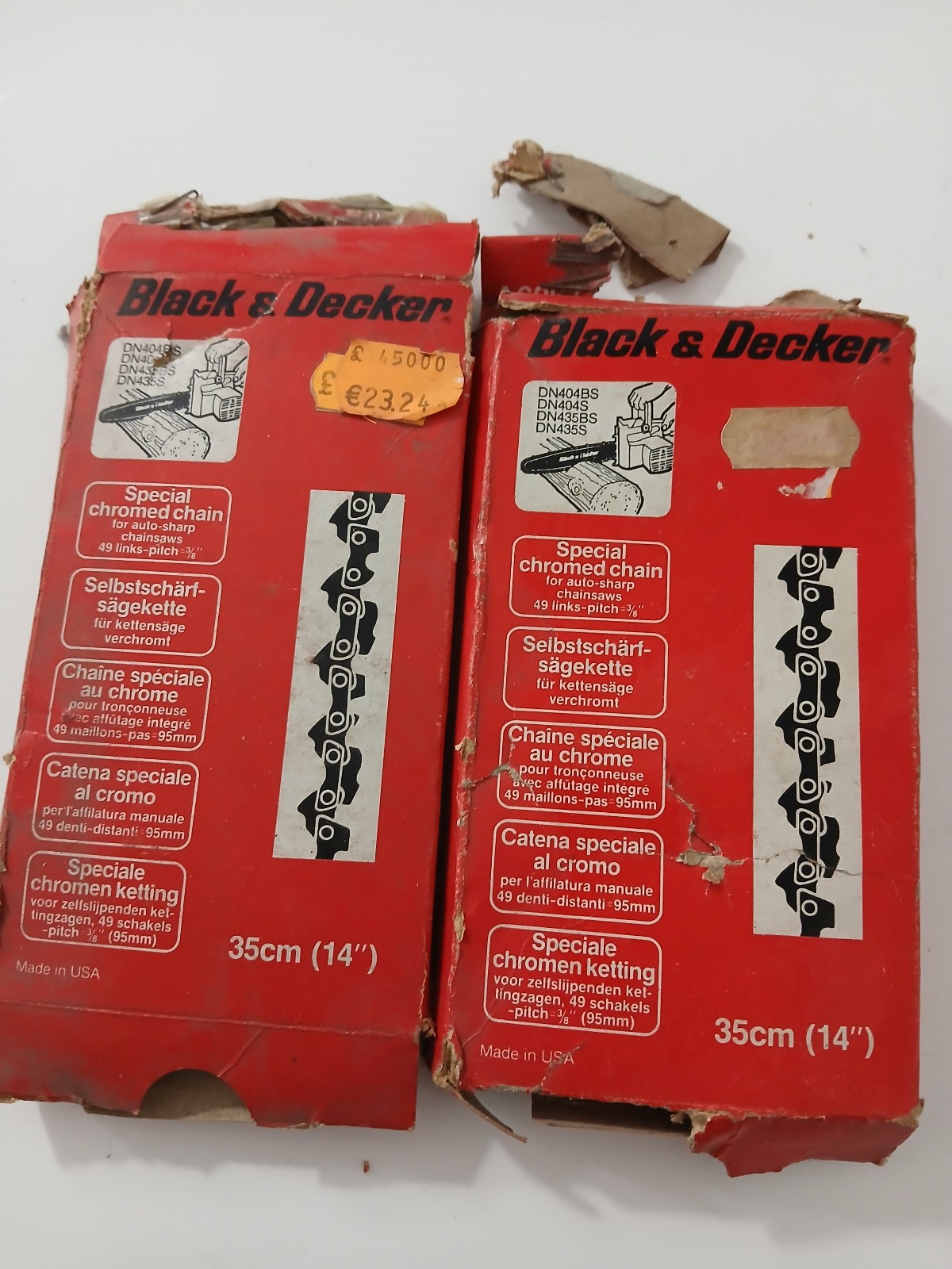2 Catene Motosega Black & Decker A6067 35cm 14" - Taglio al Cromo