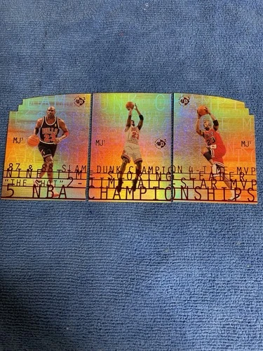 1997-98 Upper Deck Michael Jordan Chicago Bulls UD3 Die Cut MJ3 Set Sharp NM