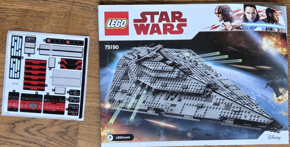 LEGO Star Wars First Order Star Destroyer 75190 *Complete, Partially Assembled* - Image 3 of 4