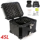 45L Motorcycle Luggage Storage Top Case Trunk Tour Tail Box Scooter Waterproof