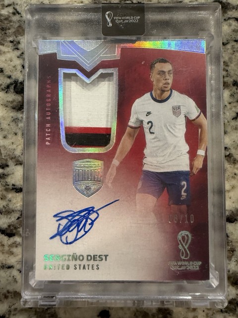 2022 Panini Eminence Sergino Dest Silver Patch Auto /10 FIFA World Cup Qatar