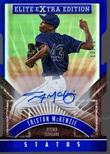 2015 Elite Extra Ed Prospect Auto Status Blue Die Cut 43 Triston McKenzie Auto50