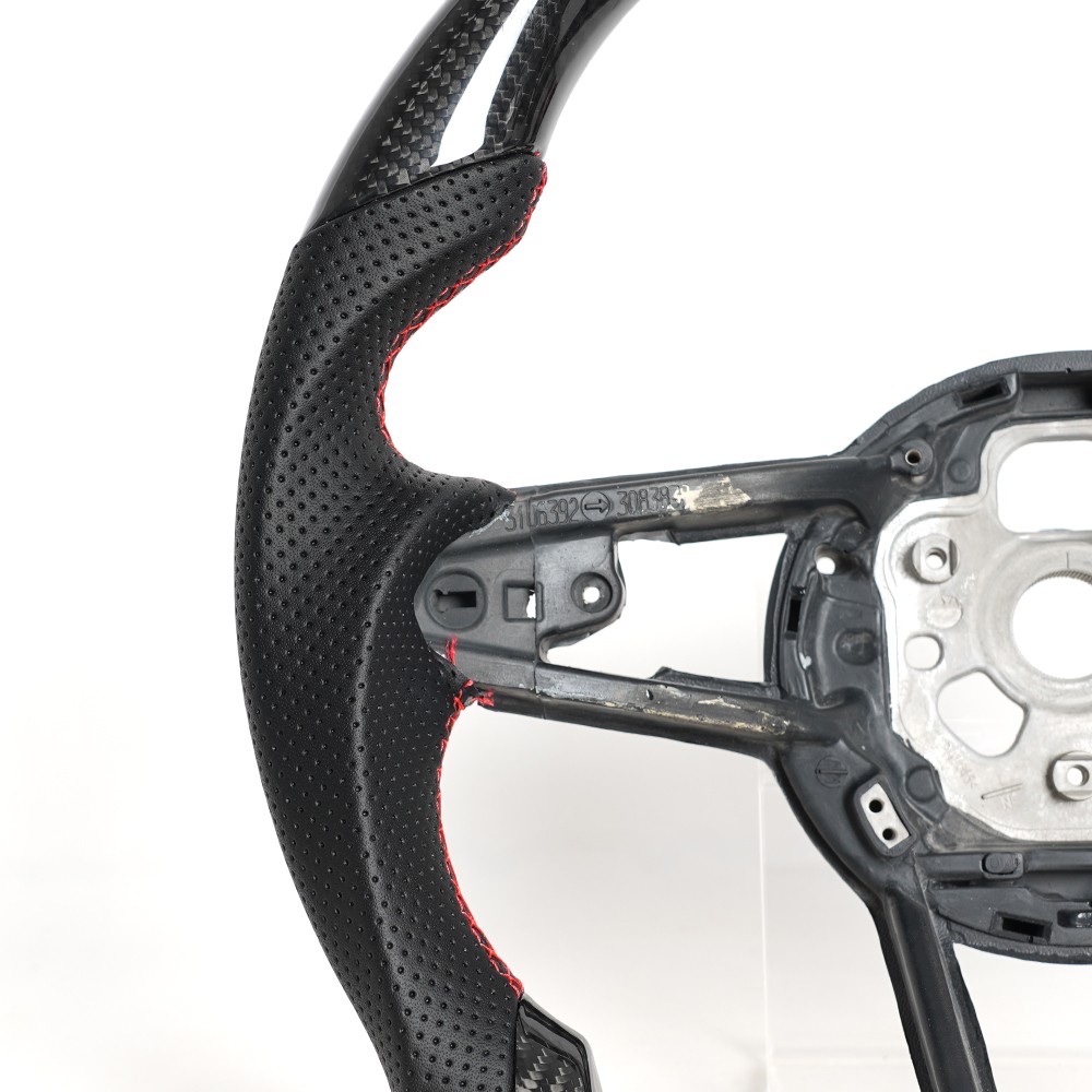 Real Carbon Fiber Flat Sport Steering Wheel For Audi R8 TT TTS TTRS 2016-23 2024