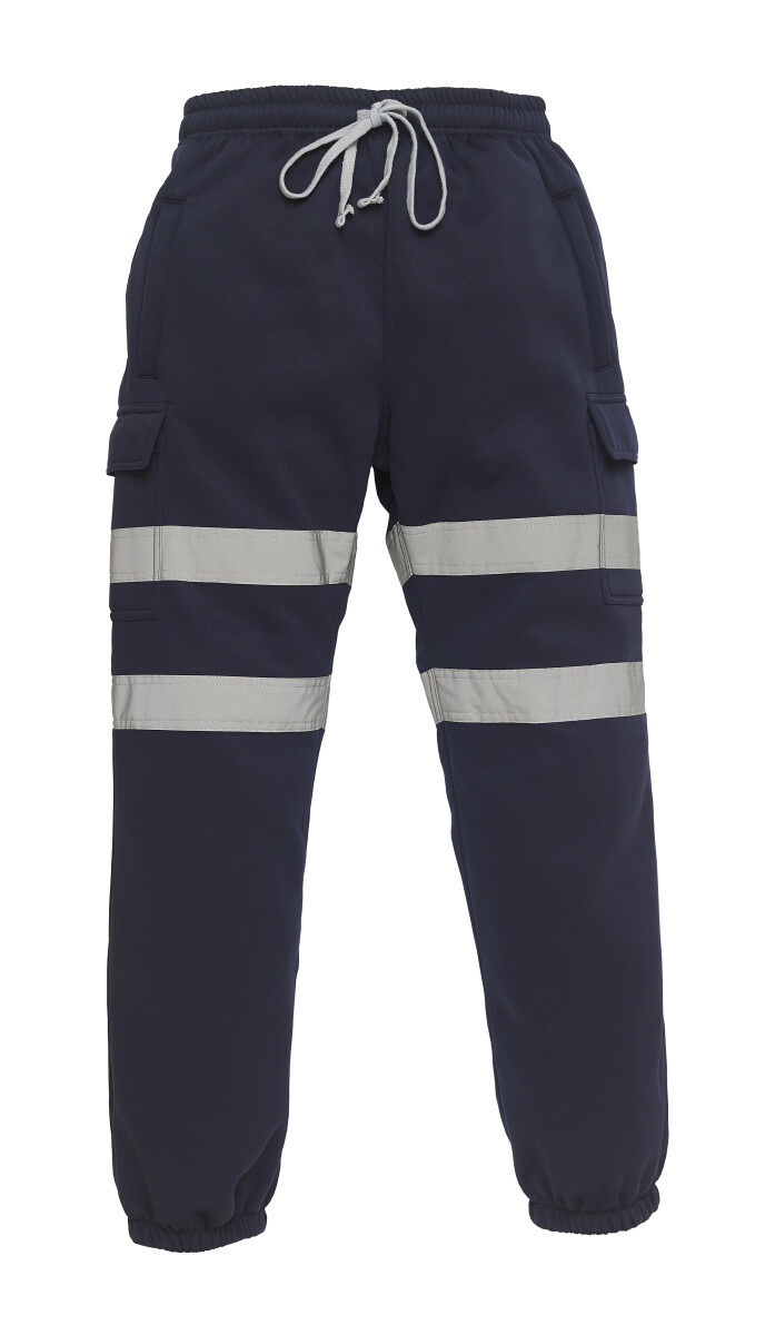 Yoko Hi Vis Trousers Work Jogging Bottoms High Viz Pants Elastic Water