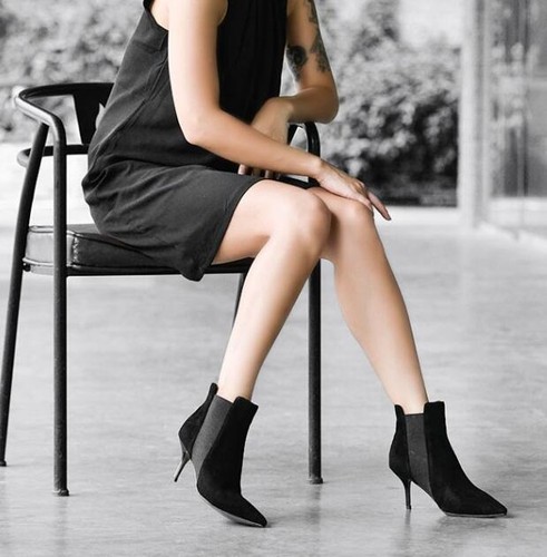 femmes chaussures tirent aiguilles talons daim V052 des sexy rétro chaussures en chaudes sur pour Bottines qTwE8Fx