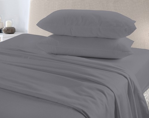 Thermal Flannelette Sheet Set 100% Brushed Cotton Fitted+ Flat+ Pillowcase Set - Picture 33 of 34