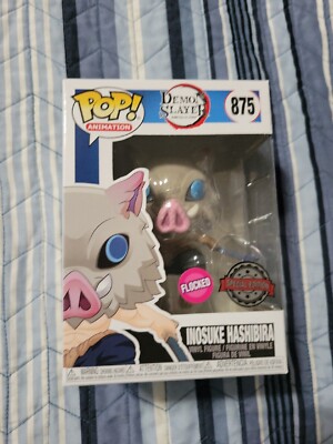 Funko Pop Inosuke (Flocked) Chalice Lacc - Demon Slayer #870, Comic Con, Neuf
