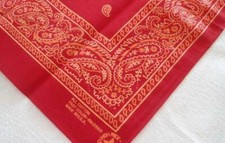 Vintage Pink Red CRAFTED WITH PRIDE Cotton Bandana Biker Fast Color