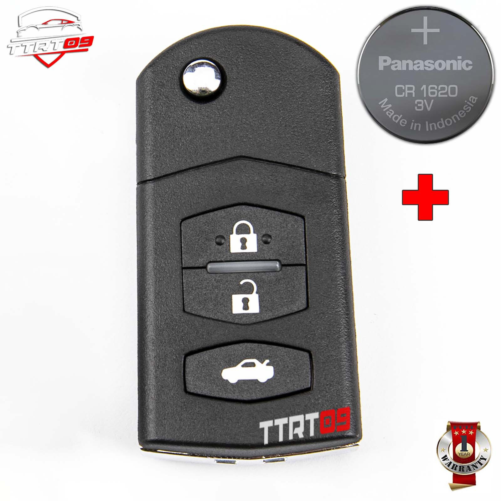 Copri chiave auto a 4 pulsanti per Mazda 2 3 5 Premacy Miata
