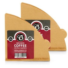 200 size V01 brown coffee filter papers, V shaped, compatible with Hario