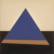 Medium Abstract Painting 2x2 ft. Post-Modernism Geometric Demrin OOAK NEW