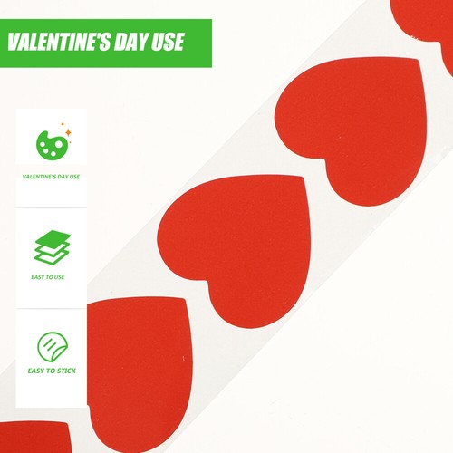 5 Rolls Love Stickers Decorative for Valentine's Day Heart Shaped - Afbeelding 5 van 12
