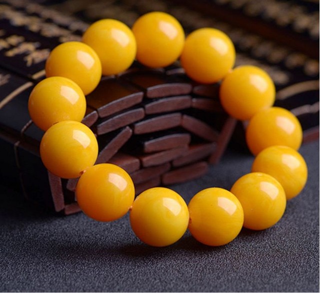 18MM natural color amber bracelet old beeswax Men &rsquo;s bracelets | eBay