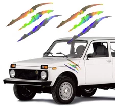 2 Pcs/Set Monster Claw Scratch Premium Decal Reflective Sticker Car Headlight