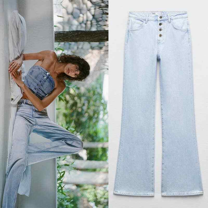 Zara high waist full length z1975 flared jeans 6147/080 | eBay Zara high waist full length z1975 flared jeans 6147/080 | eBay
