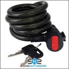 Mammut Motorrad Motorrad Sicherheits-Spulenkabelschloss - 12 mm x 1,8 m