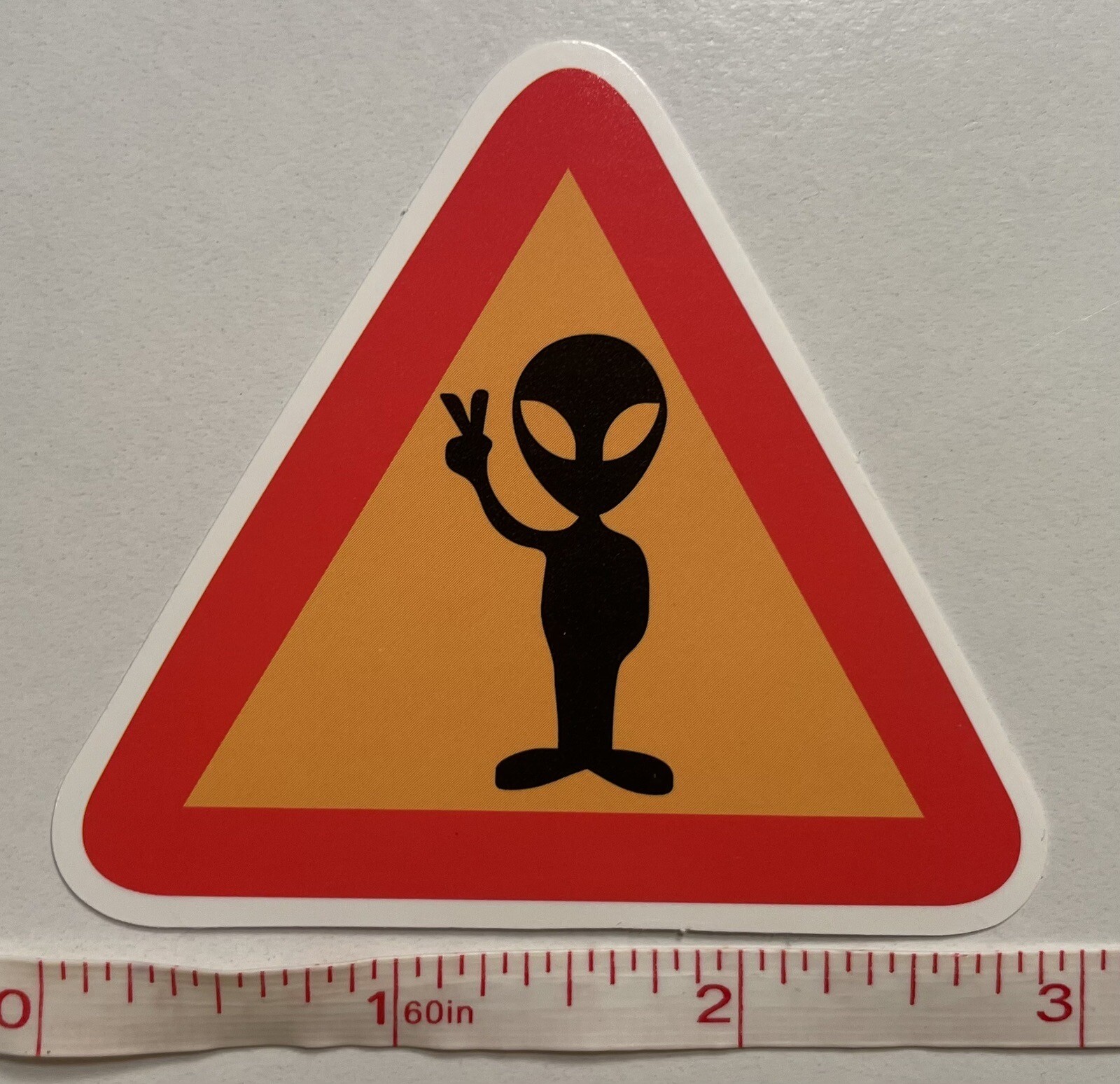 Alien Peace Triangle Sticker Decal For Skateboard Guitar Phone Laptop Luggage