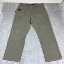 Wrangler Riggs Workwear Pants Men's Size 38x32 Canvas Ripstop Carpenter Relaxed