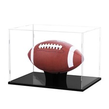 Acrylic Football Storage Display Case Memorabilia Showcase Box for Collectibles