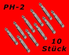 10 x Profi Kreuz Bits PH2 x 50mm Lang Kreuzschlitz Schraubendreher Bitsbox Y0478