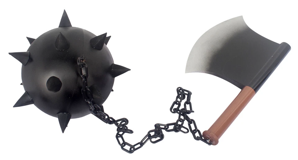 Halloween Cosplay Costune Gyomei Himejima Kyoumei 33in Axe Meteor Hammer Props - Image 2 of 4