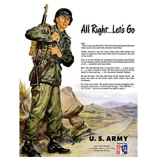 ADVERTISING 1951 US ARMY KOREAN WAR RECRUITMENT NEW FINE ART PRINT POSTER PICTUR