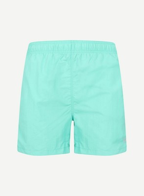 branded swim shorts
