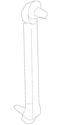 Barra estabilizadora de suspensão dianteira Chevrolet Spark genuína GM 2013-16 95947829 - Imagem 2 de 3