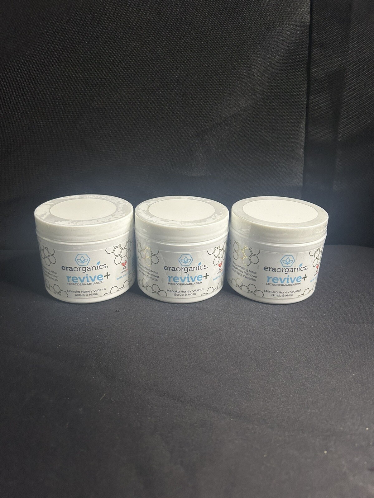 Era Organics Revive + Microdermabrasion Facial Scrub. Lot Of 3 Exp 06/