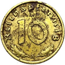 Deutsches 3. Reich - J. 364 - M&uuml;nze - 10 Reichspfennig 1936 A - ERHALTUNG !