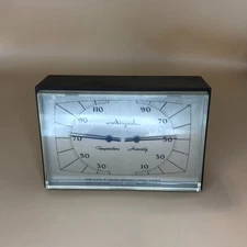 Airguide 1950s Vintage Desktop Thermometer and Barometer